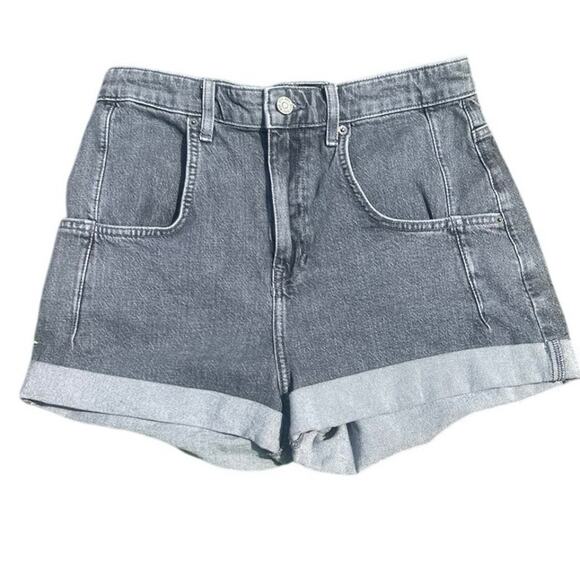 BDG Pants - BDG Urban Outfitters Black Denim Shorts Womens 29 High Rise Cuffed Mom Jean